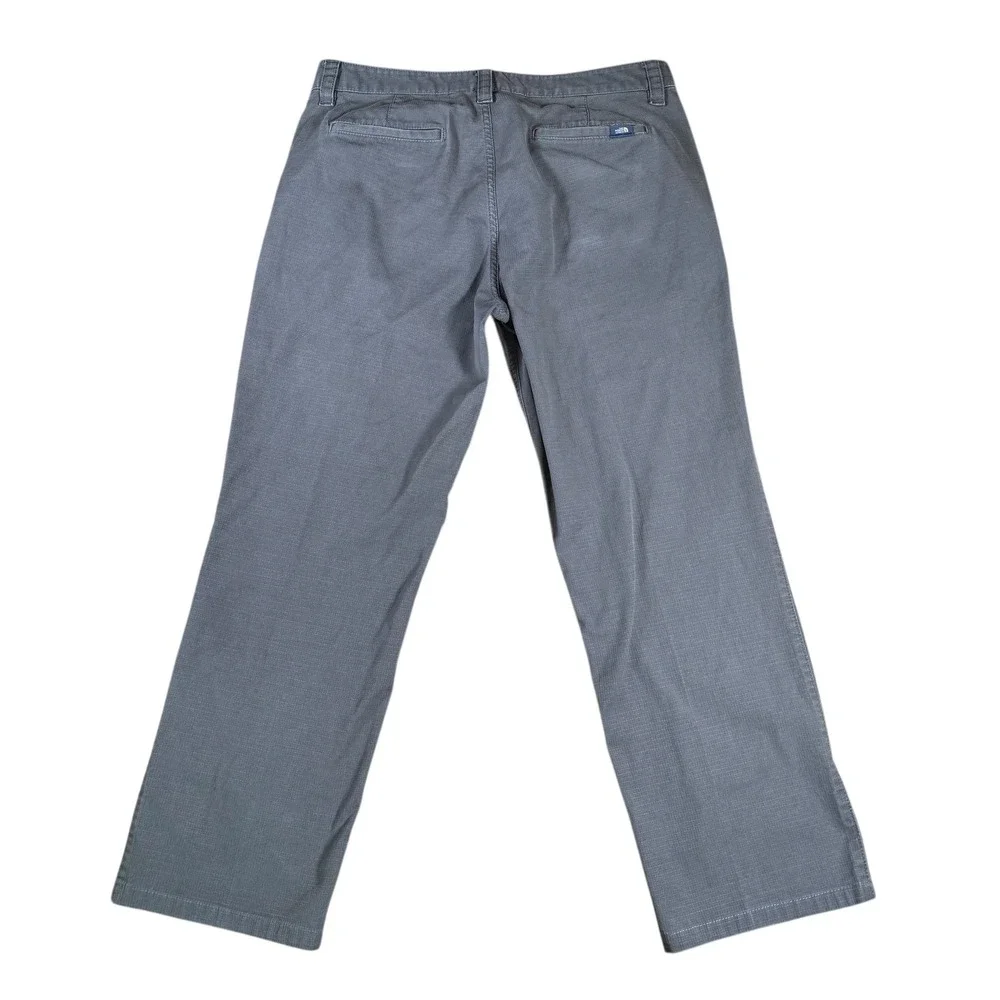 Vintage North‎ Face Mens 34 Gray Ripstop Hiking Canvas Pants Regular Fit Casual